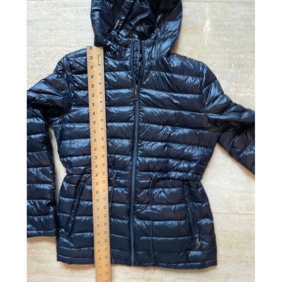 DKNY Black Packable Quilted Puffer Jacket Hooded Lightweight Winter Coat Size S - Picture 4 of 8